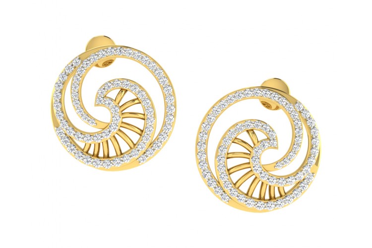 Emel Diamond Earrings in Gold